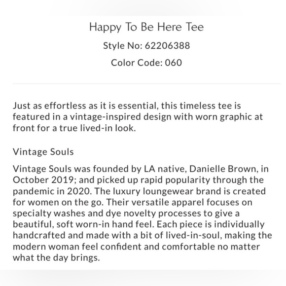 Free People x Vintage Souls Happy To Be Here oversized tee 😊 - Picture 5 of 14